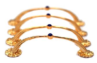 lapis and gold cabinet pull
