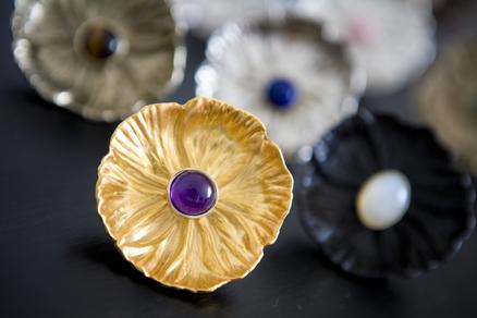 Custom botanical cabinet knobs